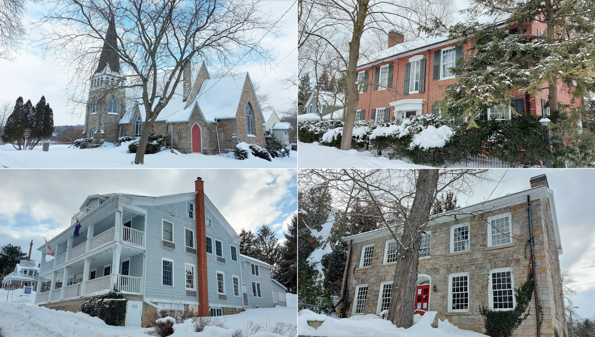 Queenston village homes and streets near the Niagara River